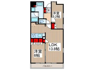 ザパークリモアさいたま新都心【4階】の間取り