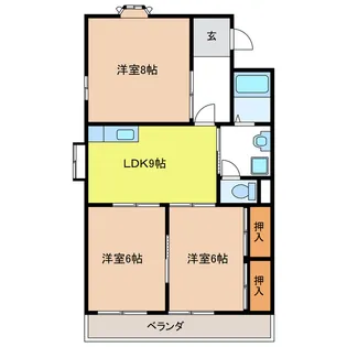 パークハイツ愛成 WEST【1階】の間取り
