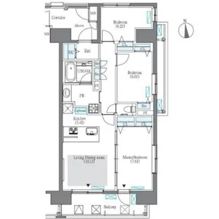 ロイヤルパークス西新井【4階】の間取り
