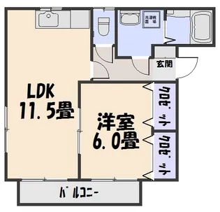 ラポールK【1階】の間取り