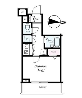 スカイコート三田慶大前【4階】の間取り