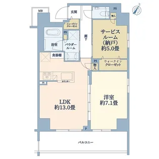 エクセレントシティ横濱大通り公園【6階】の間取り
