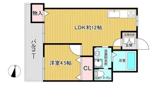 ニチモ日吉第3コーポラス【4階】の間取り
