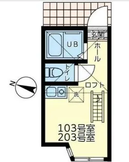 ユナイト安針・ポルトスの杜【1階】の間取り