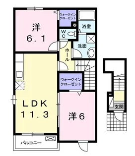 フレイム 星【2階】の間取り