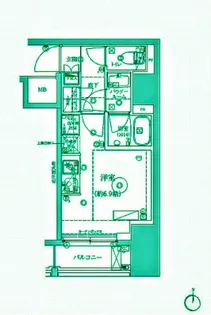 リルシア品川西大井【8階】の間取り