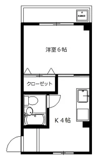 名和ハイツ【1階】の間取り