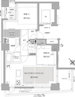 エルスタンザ文京白山【7階】の間取り