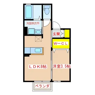 Aurora【2階】の間取り