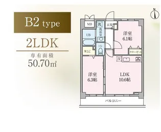 ポルトボヌール【3階】の間取り