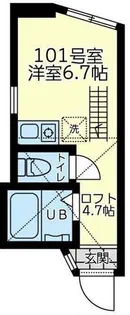 ユナイト南太田セルフポートレート【1階】の間取り