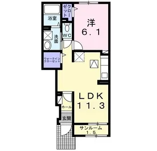 フォリアII【1階】の間取り