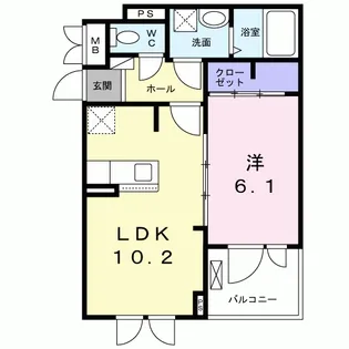 レジデンス KIZU【1階】の間取り