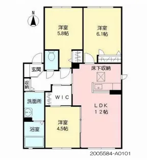 アンビシヨン A棟【1階】の間取り