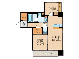 Shirakabe 桜鈴館【4階】の間取り