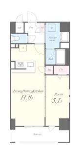 Residence Omiya Hikawasando【5階】の間取り