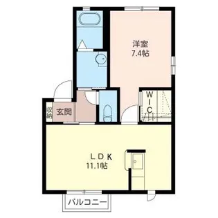 ヴィラ・ポレールB【2階】の間取り