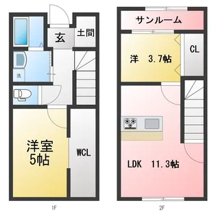 シュペール鈴鹿【2階】の間取り