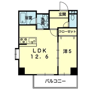 ボヌール熊本駅【5階】の間取り