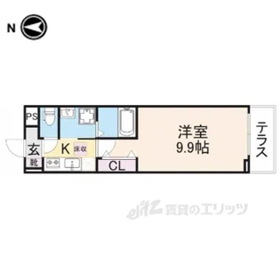 フランあおい【1階】の間取り