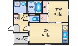 Champ de helianthe 本陣【1階】の間取り