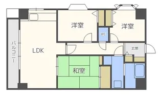 アピカル南郷【9階】の間取り