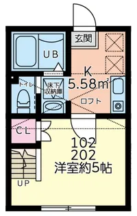 シティハイツ程久保【1階】の間取り