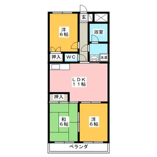エコルデパリス【5階】の間取り