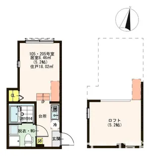 ハーモニーテラス北小岩VII【2階】の間取り