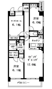 サロンオルセー市川【2階】の間取り