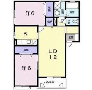 フラワーガーデンハイツ【2階】の間取り