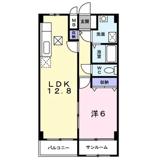 シャイニー【3階】の間取り