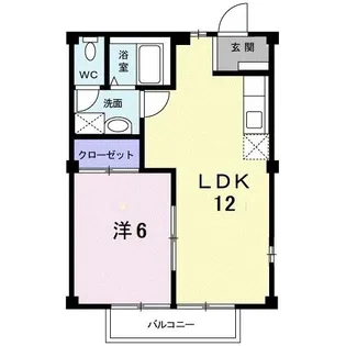 サンハイツ森【1階】の間取り