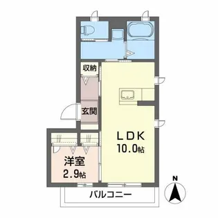 シャルール【2階】の間取り