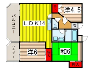 アーバン愛興【8階】の間取り