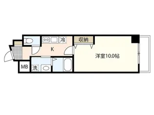 Jシャトー皆実【5階】の間取り