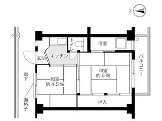 ビレッジハウス藤田2号棟【3階】の間取り