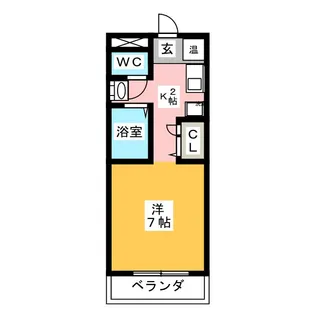 サンライズ中原【3階】の間取り