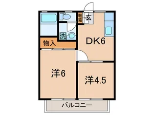 光喜ハイツA棟【1階】の間取り