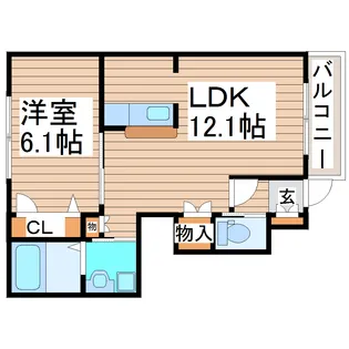 リジェールマレIII【1階】の間取り