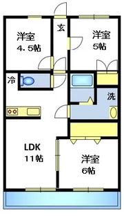 パークハウス梶野【2階】の間取り