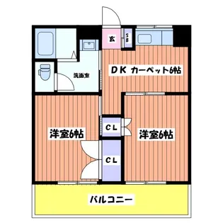 ハイツ塙【2階】の間取り
