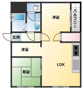 グレードハイツ樫山【1階】の間取り