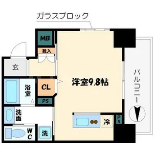 プレサンス心斎橋ラヴィ【6階】の間取り
