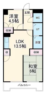 リアライズ若鶴【1階】の間取り