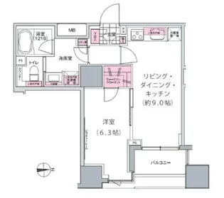 プレジリア東日本橋【1階】の間取り