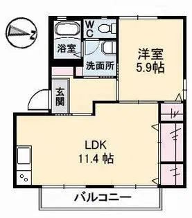 フレグランスASKA E棟【2階】の間取り