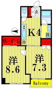 リレント谷塚【1階】の間取り