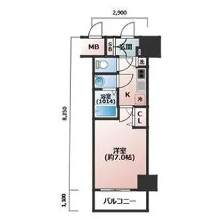 ファーストステージ梅田WEST【9階】の間取り