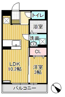 エル ビエント中神【2階】の間取り